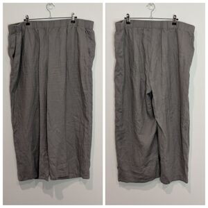 Eileen Fisher Linen Pull On Wide Leg Pants Size XL Lagenlook Minimalist